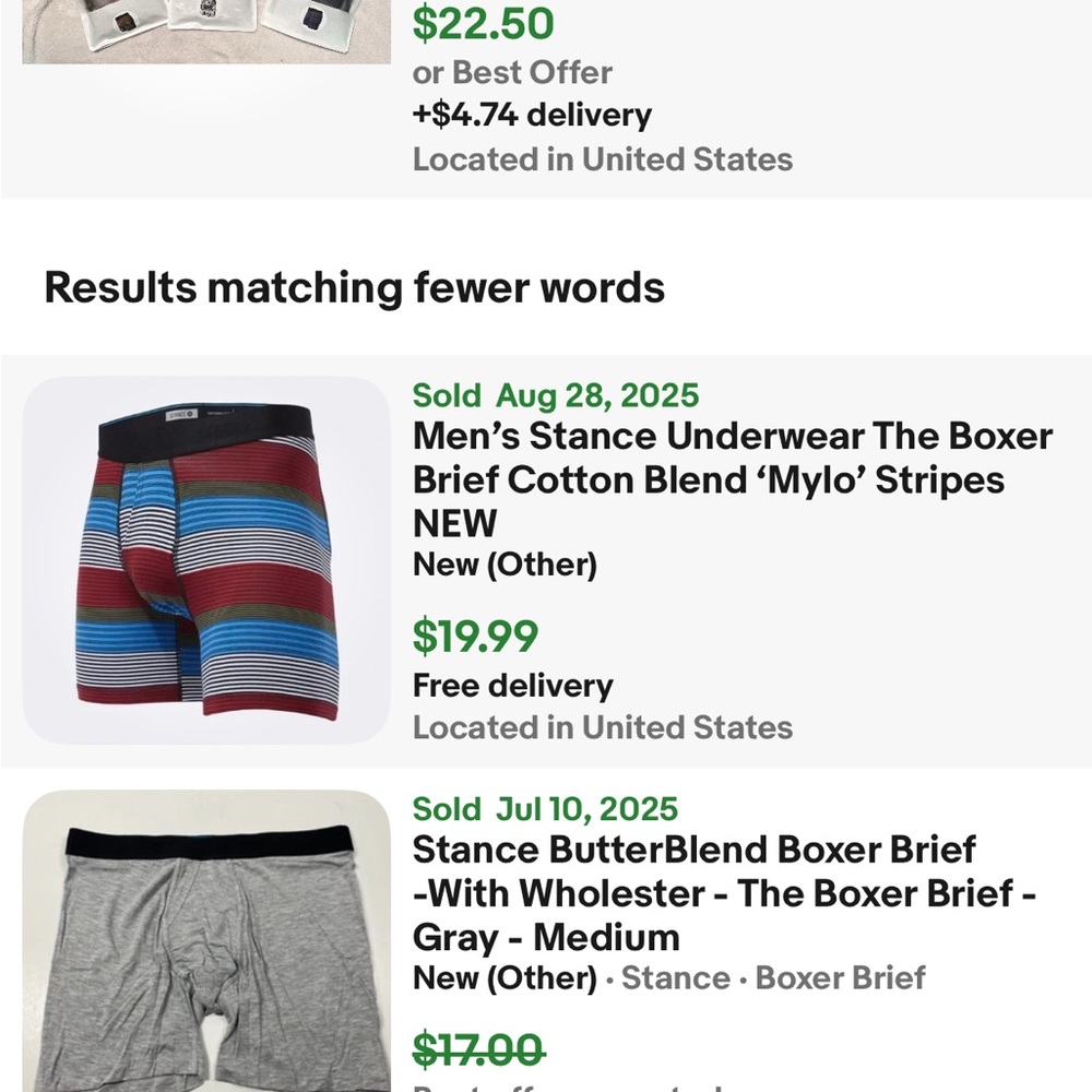 Stance Compression Boxer Briefs Grey Camo Freshtex Underwear Mens M 32-34